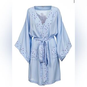 Karmic Witch‎ Women's Light Blue Star-Patterned Robe